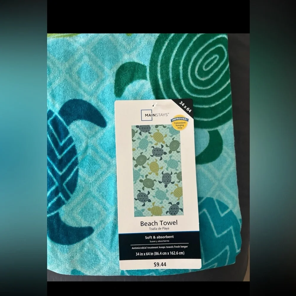 Mainstays beach towel 34” x 64” vacation beachwear towel brand new - Picture 4 of 9